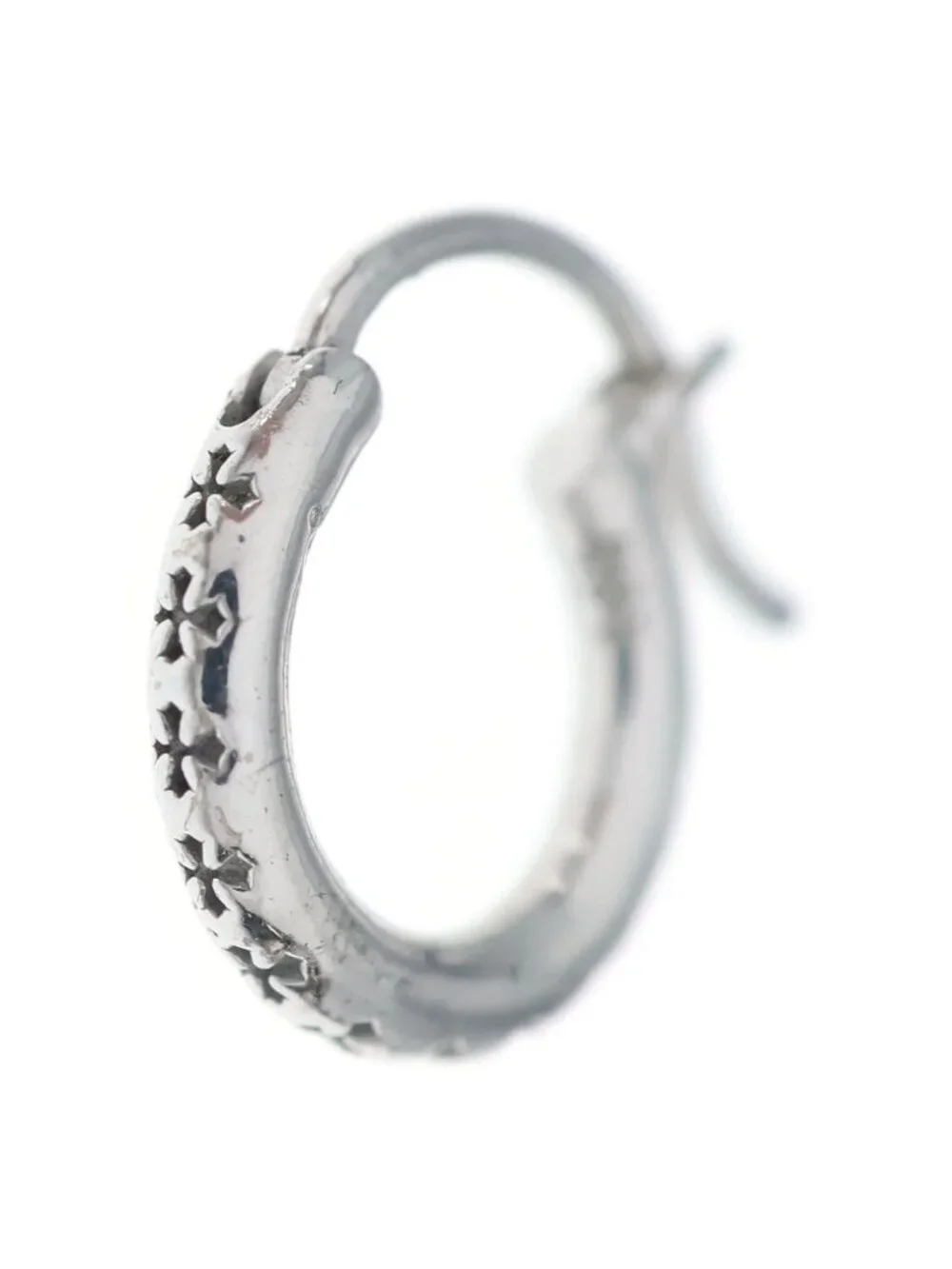 Chrome Hearts 18k Hoop Tfl Sml Earrings WG White Gold